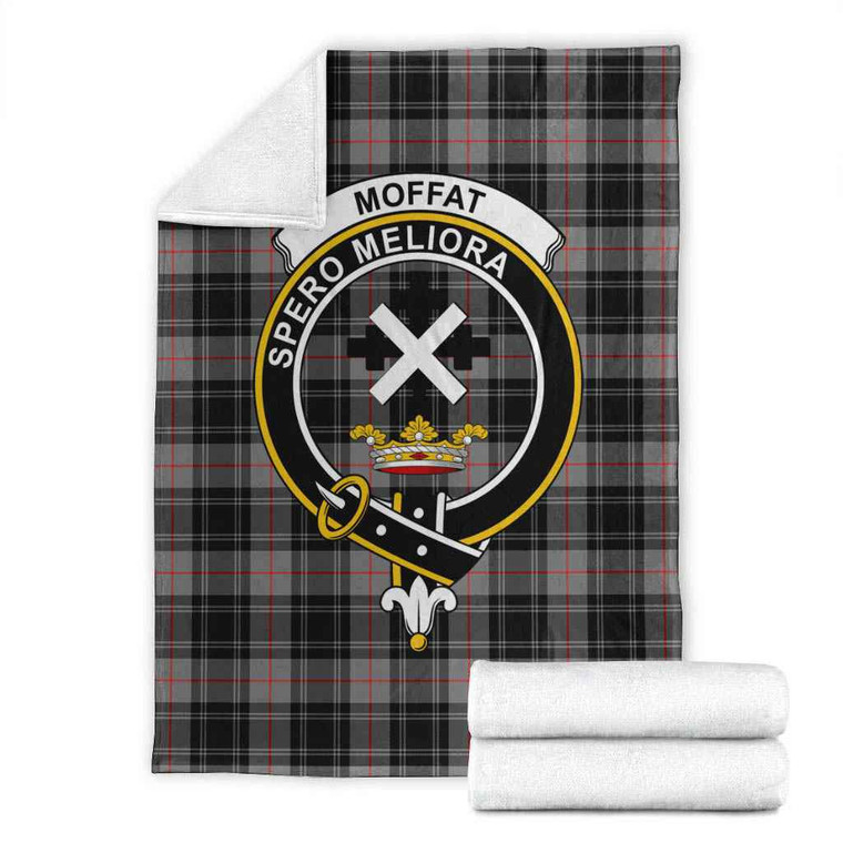Scottish Moffat Clan Crest Tartan Blanket Tartan Plaid 1