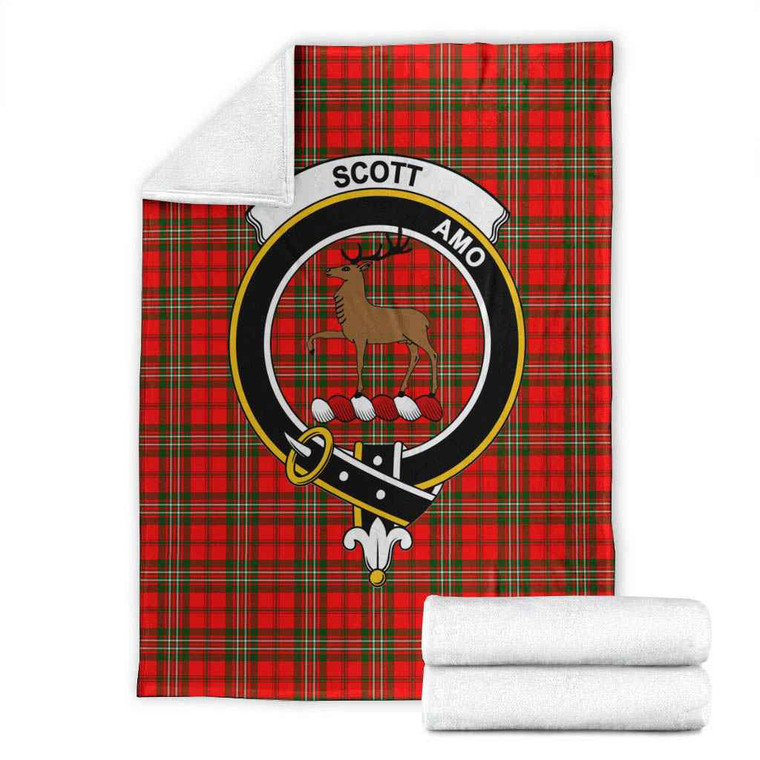 Scottish Scott Clan Crest Tartan Blanket Tartan Plaid 1