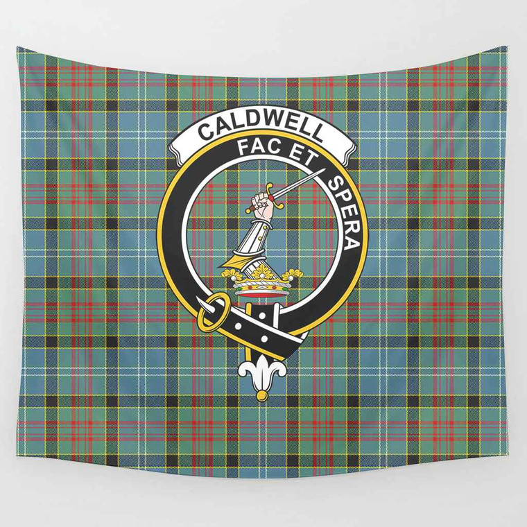 Scottish Caldwell Clan Crest Tartan Tapestry Tartan Plaid 1