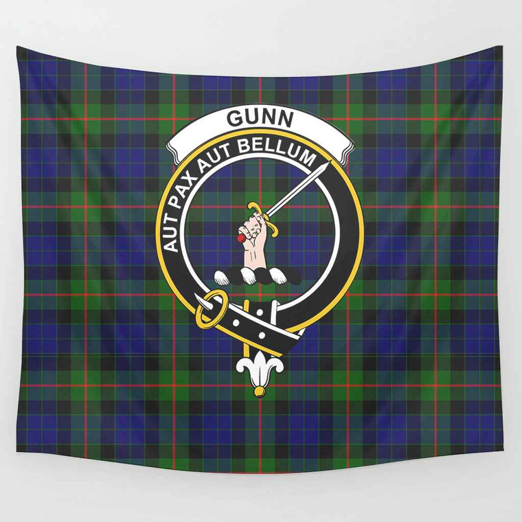 Scottish Gunn Clan Crest Tartan Tapestry Tartan Plaid 1