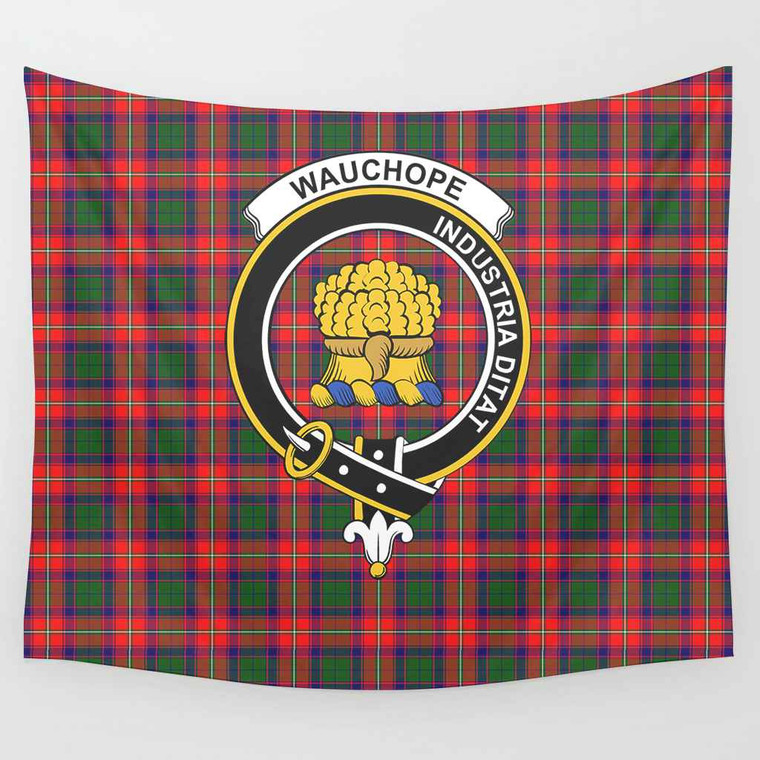 Scottish Wauchope (or Waugh) Clan Crest Tartan Tapestry Tartan Plaid 1