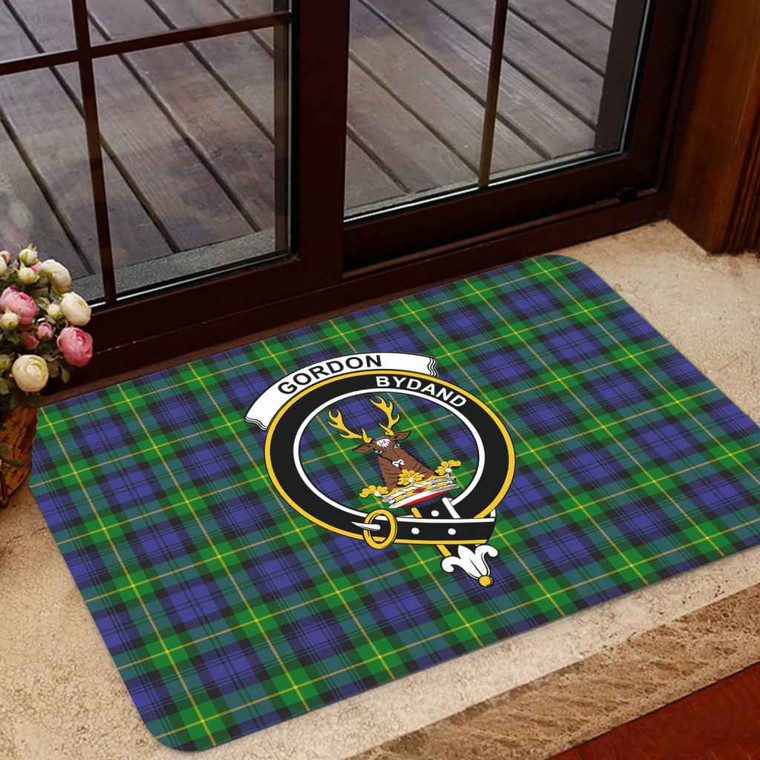 Scottish Gordon Clan Crest Tartan Door Mat Tartan Plaid 1