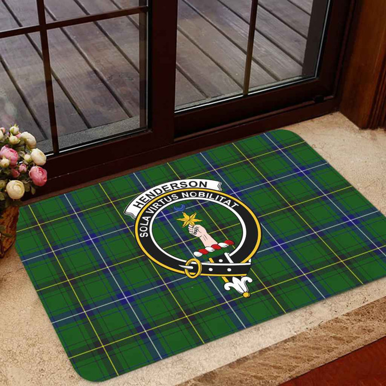 Scottish Henderson Clan Crest Tartan Door Mat Tartan Plaid 1