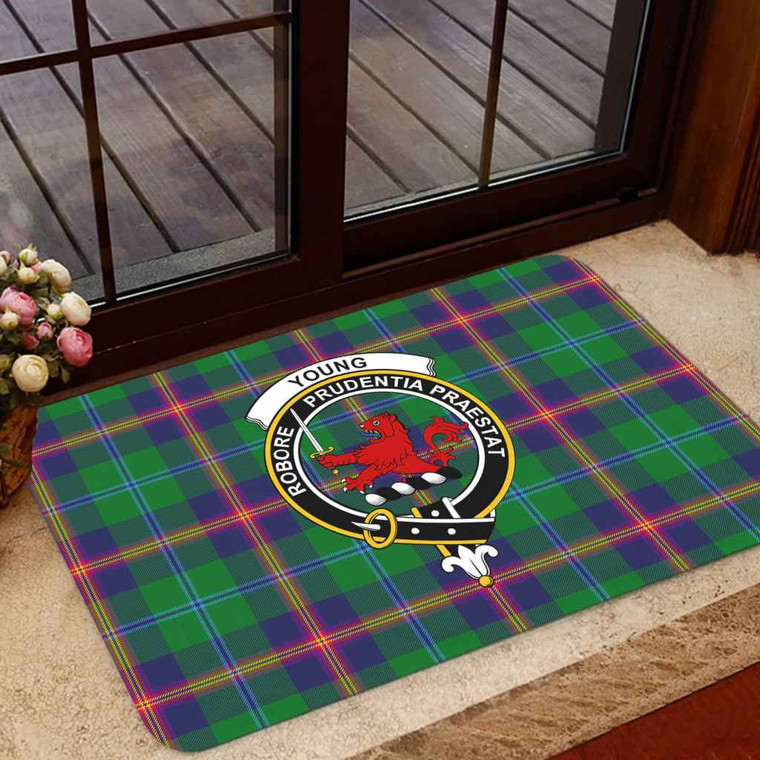 Scottish Young Clan Crest Tartan Door Mat Tartan Plaid 1