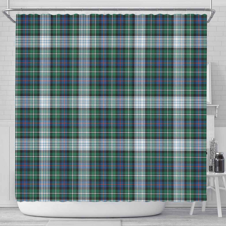 Scottish MacKenzie Dress Ancient Clan Tartan Shower Curtain Tartan Plaid 1