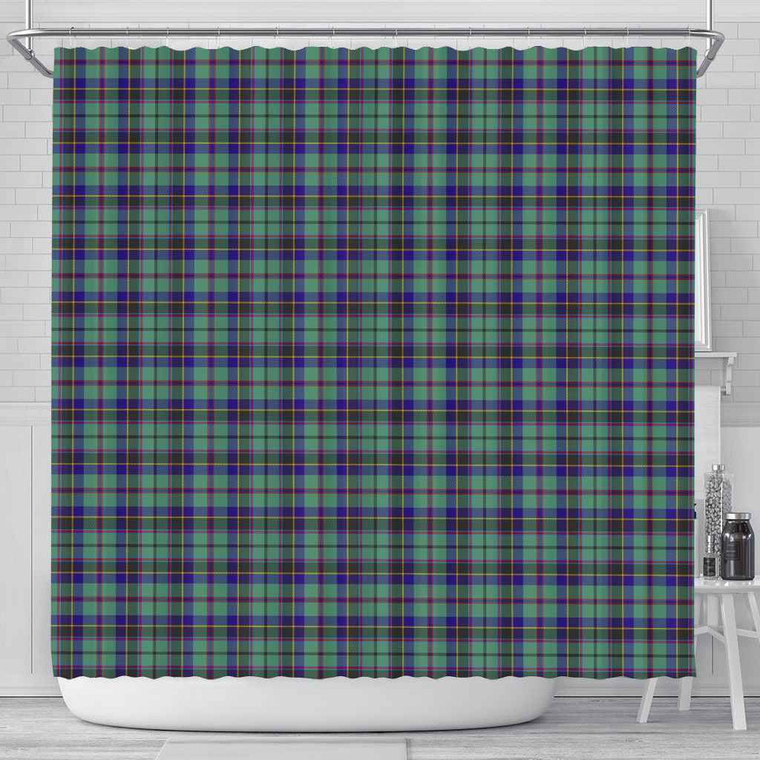 Scottish Stevenson Clan Tartan Shower Curtain Tartan Plaid 1