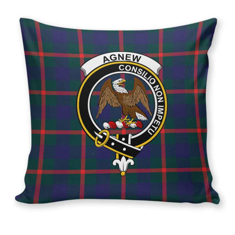 Scottish Agnew Clan Crest Tartan Pillow Cover Tartan Plaid 1