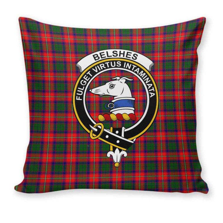 Scottish Belshes Clan Crest Tartan Pillow Cover Tartan Plaid 1