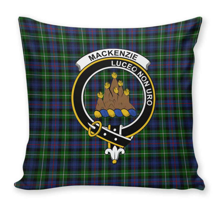 Scottish MacKenzie Clan Crest Tartan Pillow Cover Tartan Plaid 1