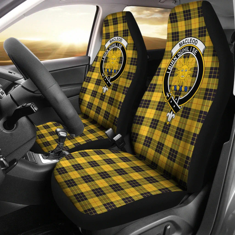Scottish MacLeod of Lewis Clan Crest Tartan Car Seat Covers 1