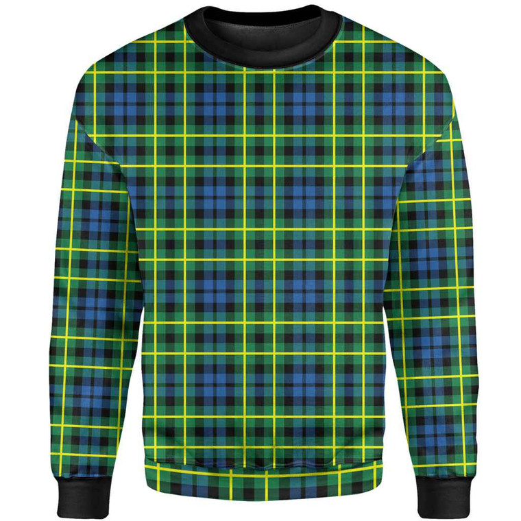 Scottish Campbell of Breadalbane Ancient Clan Tartan Sweatshirt Front Side Tartan Plaid