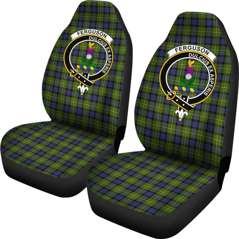 Scottish Ferguson Clan Crest Tartan Car Seat Covers 1