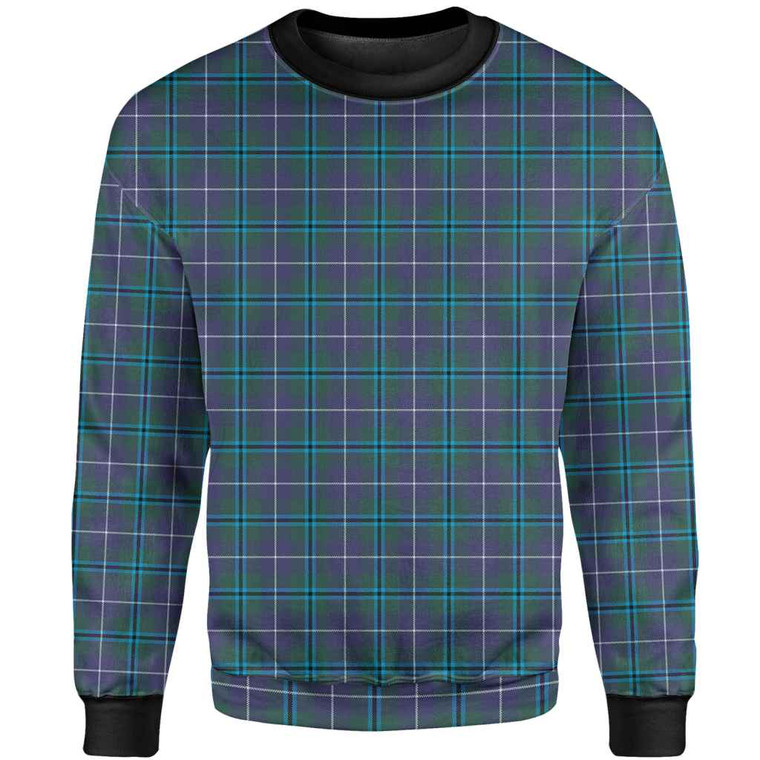 Scottish Douglas Modern Clan Tartan Sweatshirt Front Side Tartan Plaid