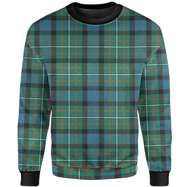 Scottish Ferguson Ancient Clan Tartan Sweatshirt Front Side Tartan Plaid