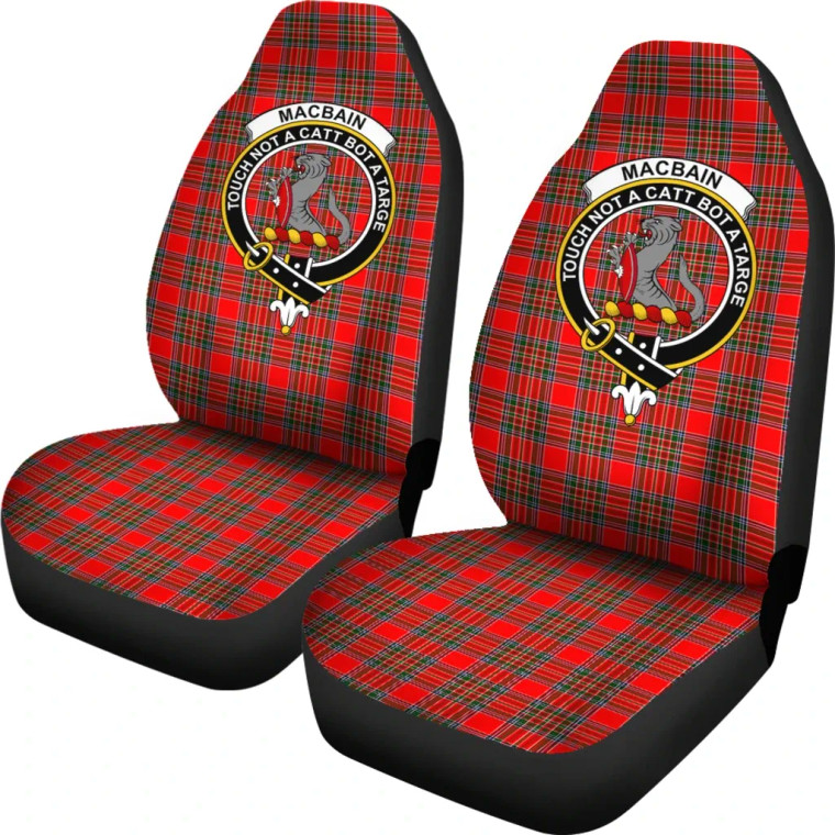 Scottish MacBean Clan Crest Tartan Car Seat Covers 1