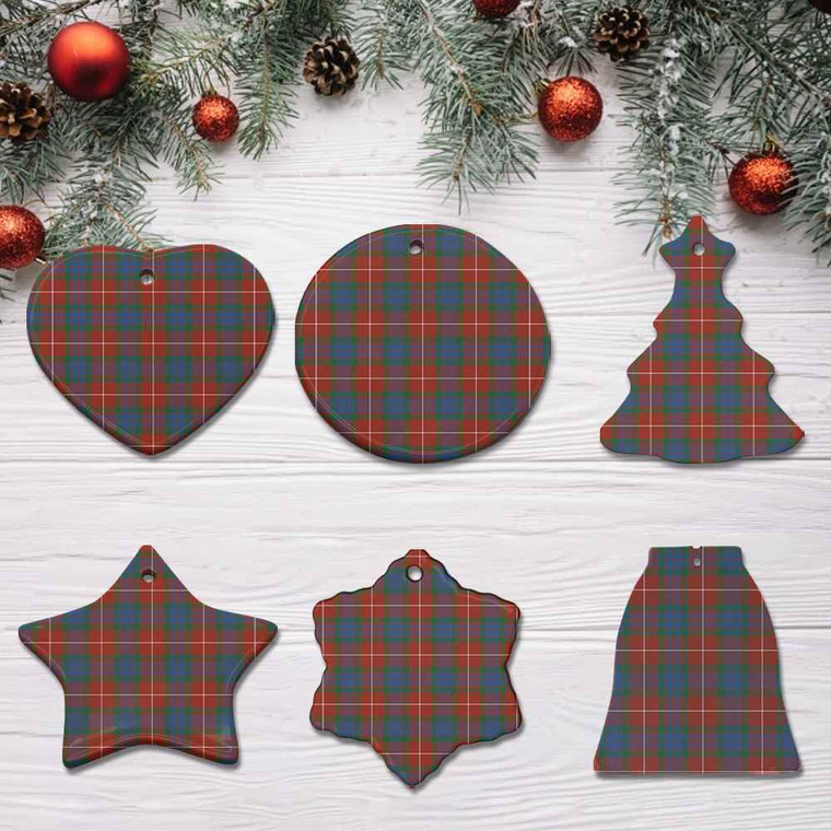 Scottish Fraser Ancient Clan Tartan Ceramic Ornament Tartan Plaid