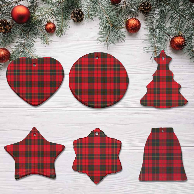 Scottish Wallace Weathered Clan Tartan Ceramic Ornament Tartan Plaid