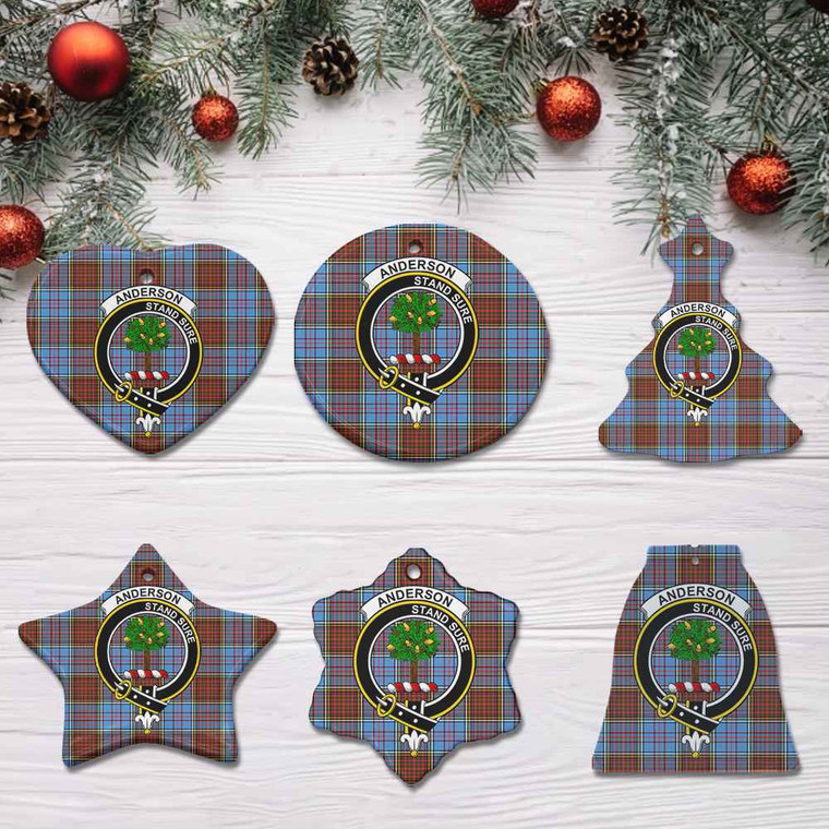 Scottish Anderson Clan Crest Tartan Ceramic Ornament Tartan Plaid