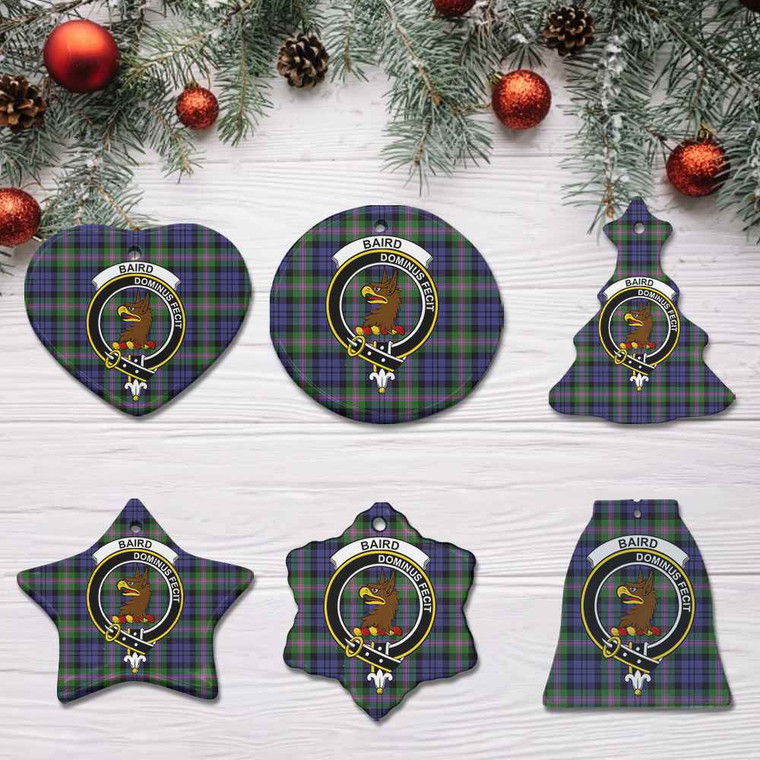 Scottish Baird Clan Crest Tartan Ceramic Ornament Tartan Plaid