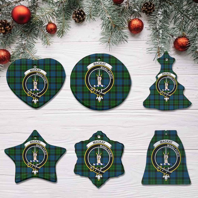 Scottish MacKay Clan Crest Tartan Ceramic Ornament Tartan Plaid