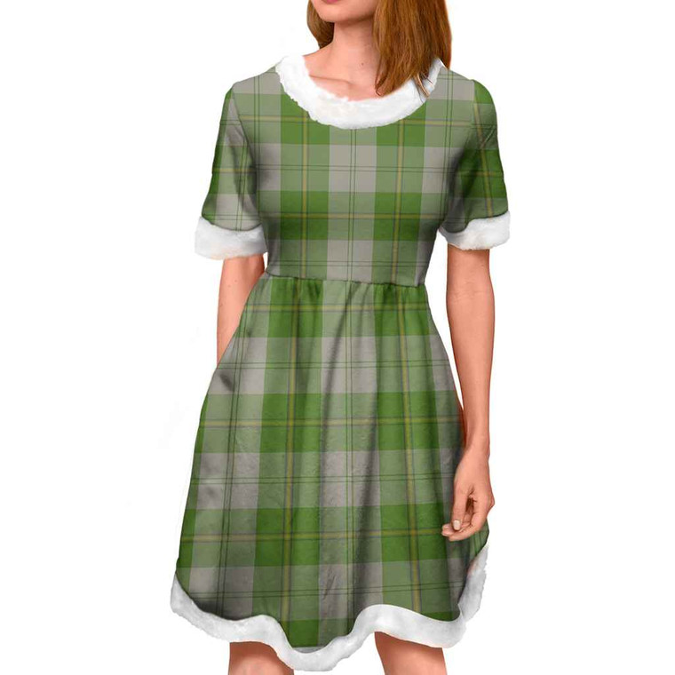 Scottish Cunningham Dress Green Dancers Clan Tartan Dress Women Christmas Dress Tartan Plaid