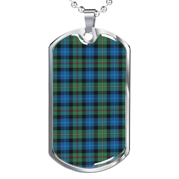 Scottish Smith Ancient Clan Tartan Military Dog Tag Necklace Tartan Plaid 1