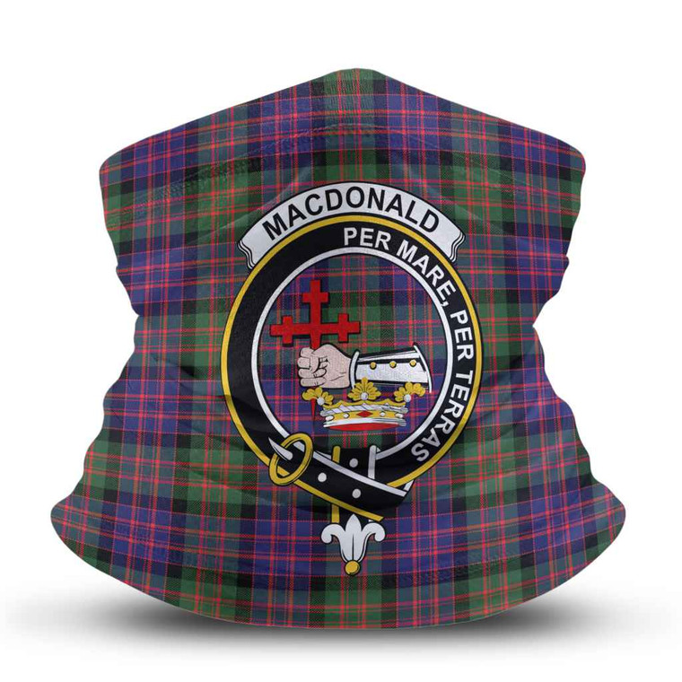 Scottish MacDonald (Clan Donald) Clan Crest Tartan Neck Gaiter Tartan Plaid