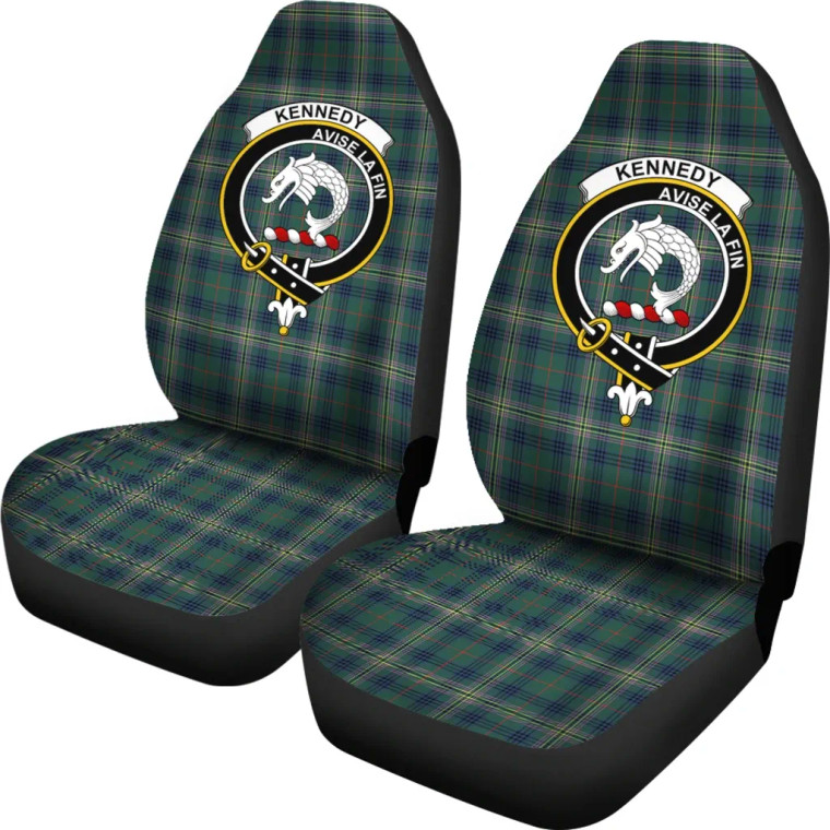 Scottish Kennedy Clan Crest Tartan Car Seat Covers 1