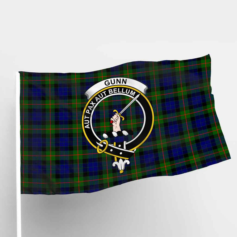 Scottish Gunn Clan Crest Tartan Flag Parade Tartan Plaid 1