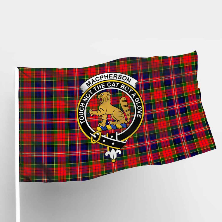 Scottish MacPherson Clan Crest Tartan Flag Parade Tartan Plaid 1