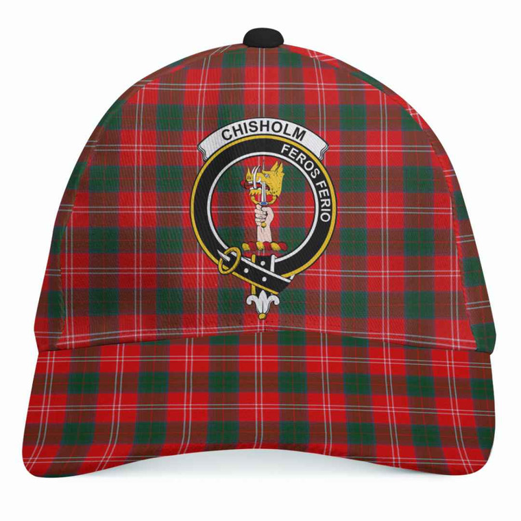 Scottish Chisholm Clan Crest Tartan Cap Tartan Plaid 1