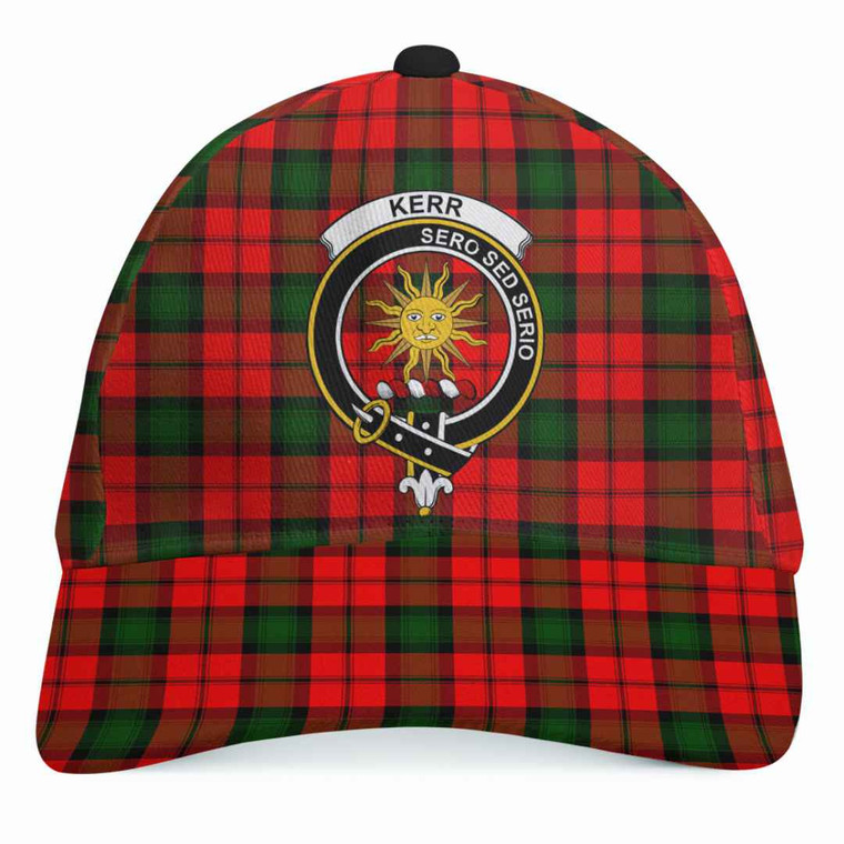 Scottish Kerr Clan Crest Tartan Cap Tartan Plaid 1