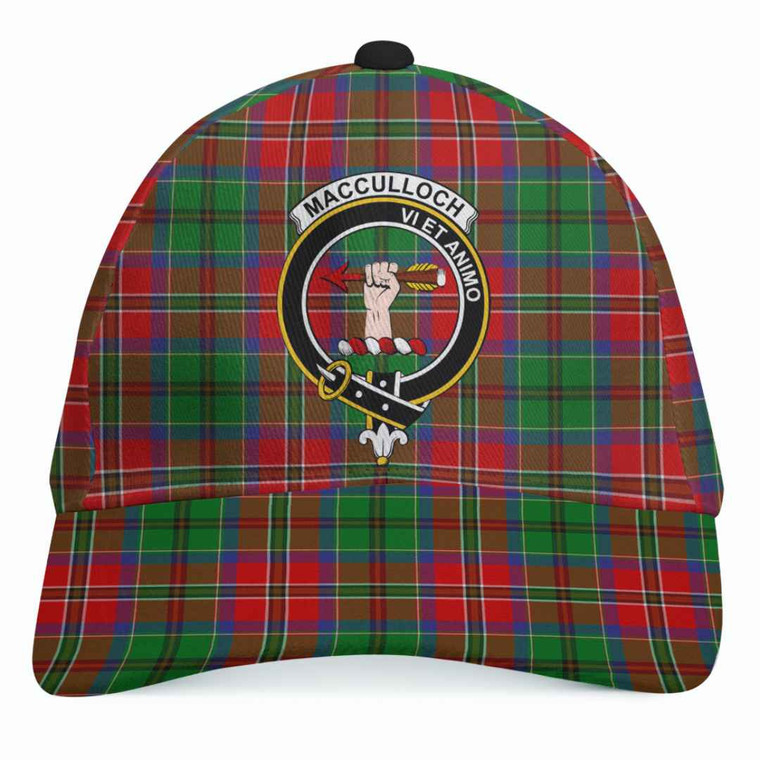 Scottish MacCulloch (McCulloch) Clan Crest Tartan Cap Tartan Plaid 1