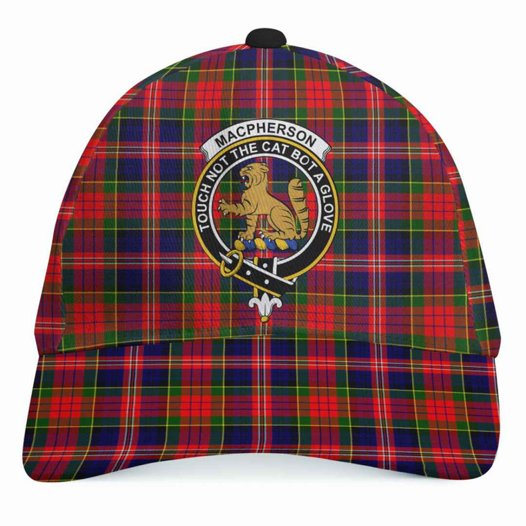 Scottish MacPherson Clan Crest Tartan Cap Tartan Plaid 1