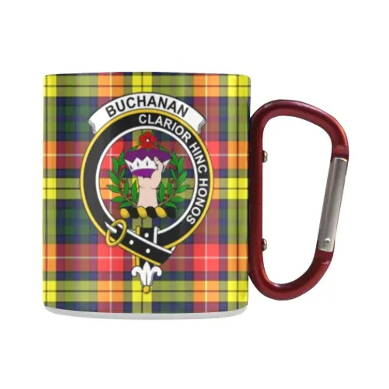 Scottish Buchanan Modern Clan Crest Tartan Classic Insulated Mug Tartan Plaid 1