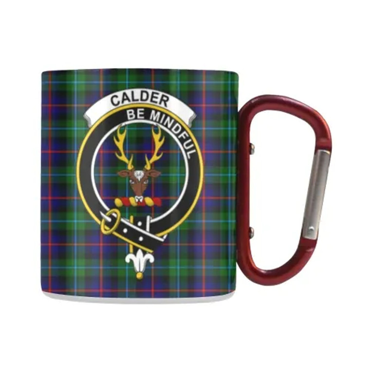 Scottish Calder Modern Clan Crest Tartan Classic Insulated Mug Tartan Plaid 1