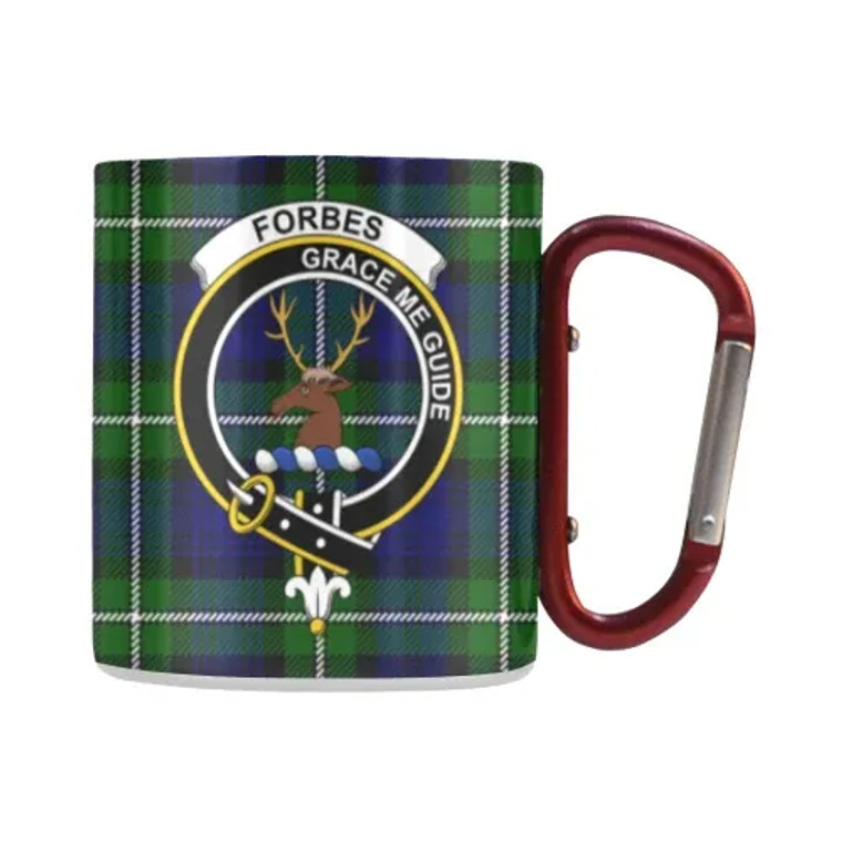 Scottish Forbes Modern Clan Crest Tartan Classic Insulated Mug Tartan Plaid 1