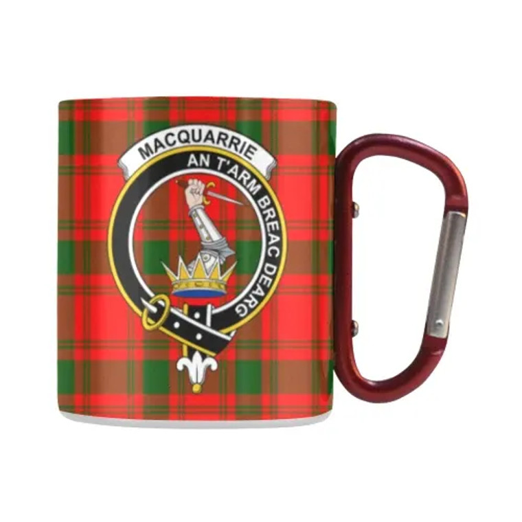 Scottish Macquarrie Modern Clan Crest Tartan Classic Insulated Mug Tartan Plaid 1