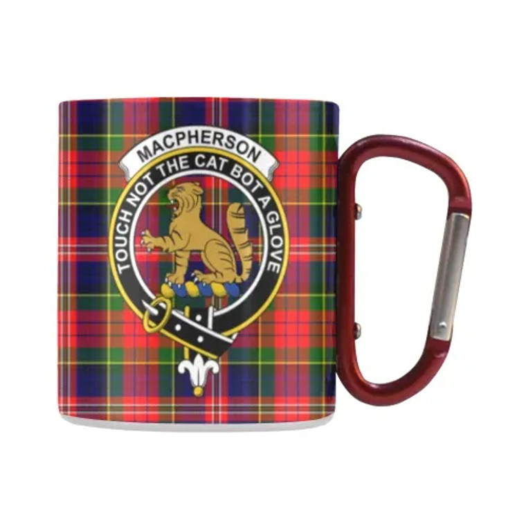 Scottish Macpherson Modern Clan Crest Tartan Classic Insulated Mug Tartan Plaid 1