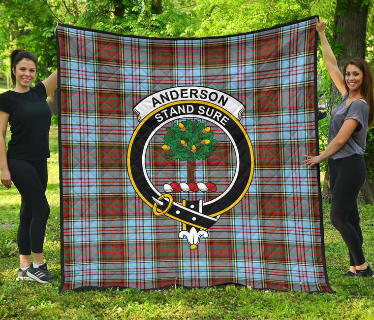 Scottish Anderson Ancient Clan Crest Tartan Quilt Tartan Plaid 1
