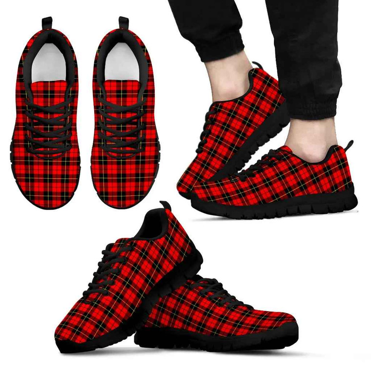 Scottish Wallace Hunting - Red Clan Tartan Sneakers