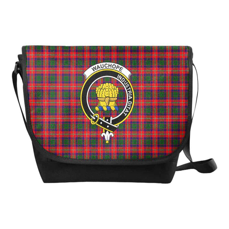 Scottish Wauchope (or Waugh) Clan Crest Tartan Messenger Bag Tartan Plaid 1