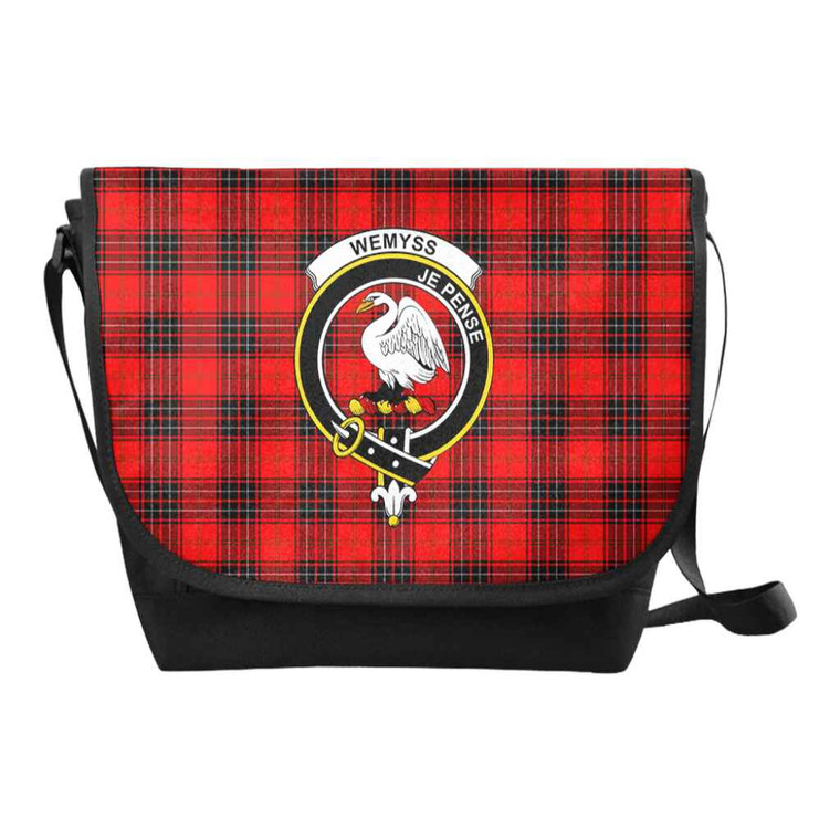 Scottish Wemyss Clan Crest Tartan Messenger Bag Tartan Plaid 1