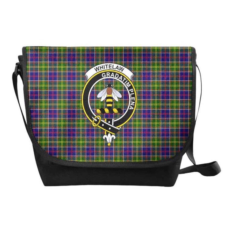 Scottish Whitelaw Clan Crest Tartan Messenger Bag Tartan Plaid 1