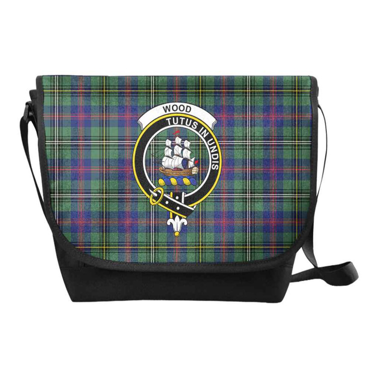 Scottish Wood Clan Crest Tartan Messenger Bag Tartan Plaid 1