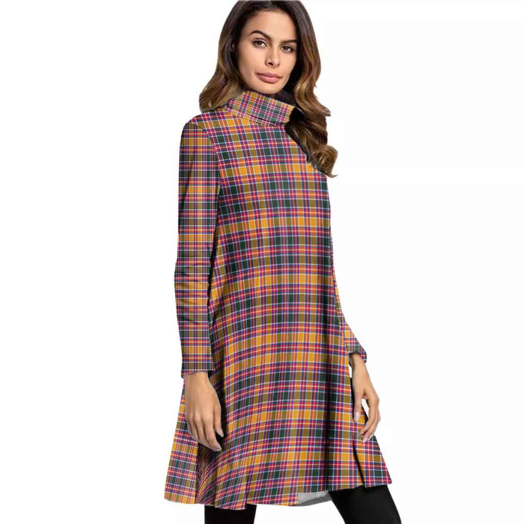 Scottish Jacobite Clan Tartan High Neck Dress Tartan Plaid 1