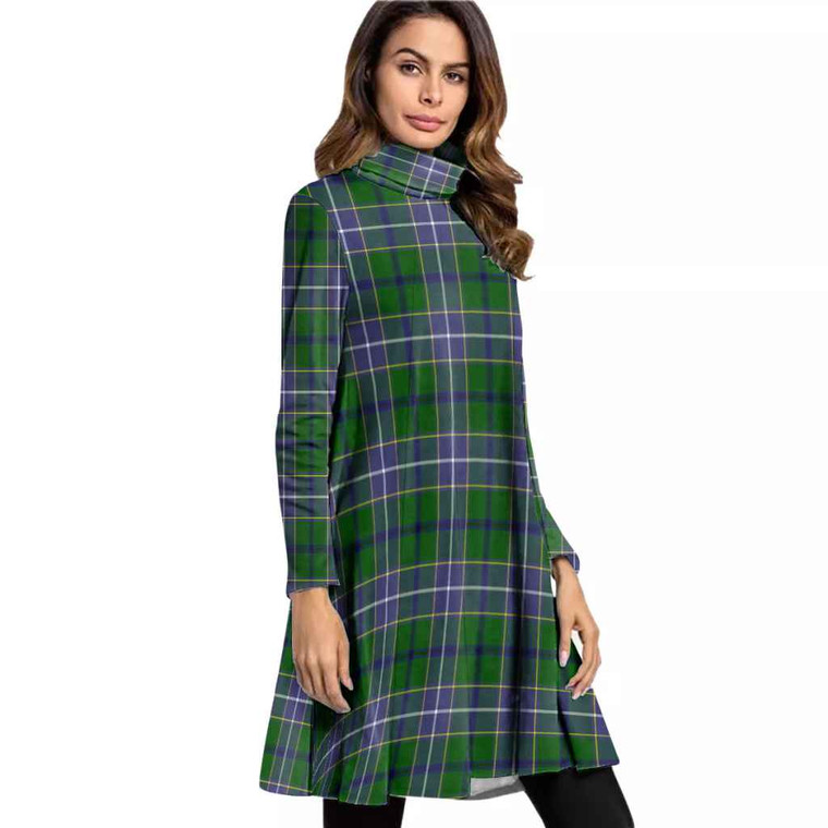 Scottish Wishart Hunting Modern Clan Tartan High Neck Dress Tartan Plaid 1