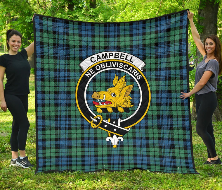 Scottish Campbell Ancient 01 Clan Crest Tartan Quilt Tartan Plaid 1