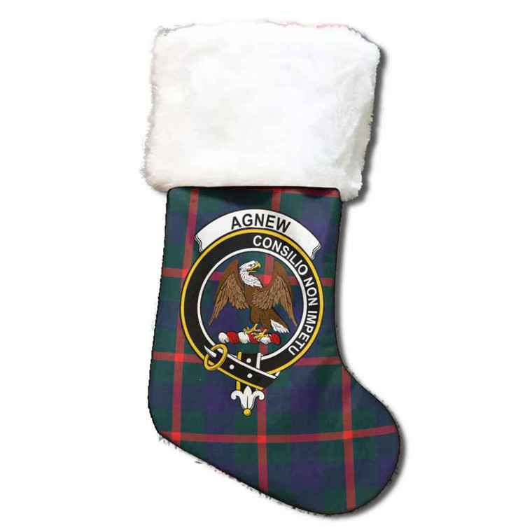 Scottish Agnew Clan Crest Tartan Christmas Stocking Tartan Plaid 1