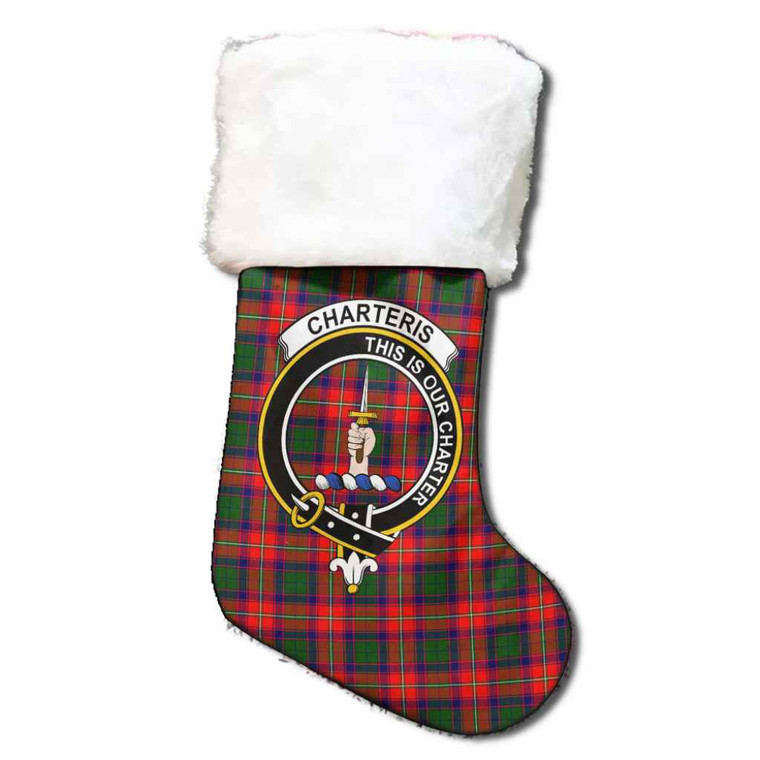 Scottish Charteris (Earl of Wemyss) Clan Crest Tartan Christmas Stocking Tartan Plaid 1